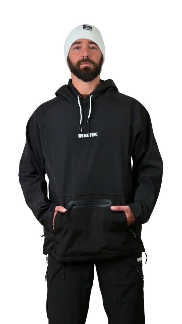 VIBE WATERPROOF TECH HOODIE: BLACK