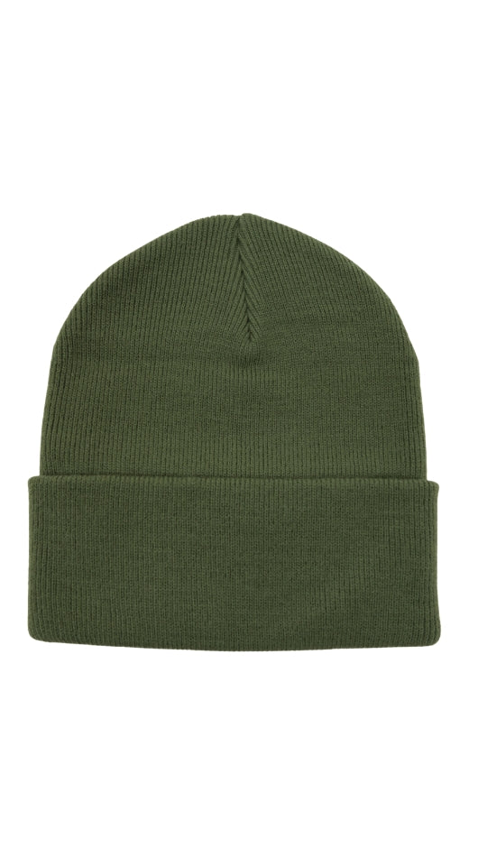 ACRYLIC BEANIE: ARMY GREEN