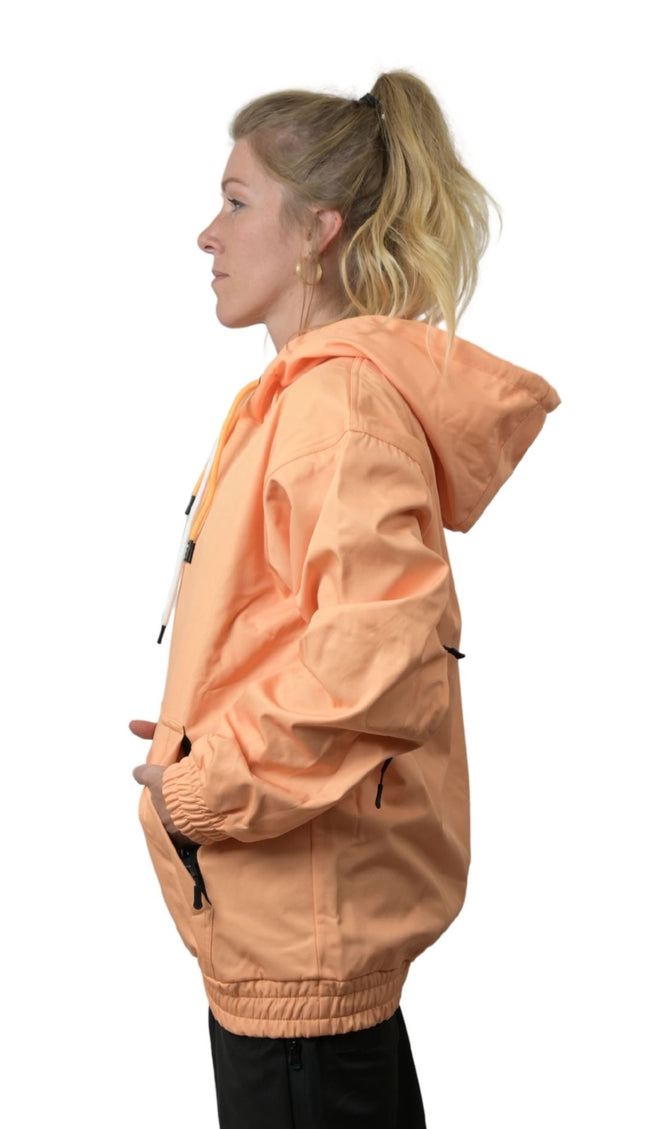 FAM WATERPROOF RIDING HOODIE: BRIGHT PEACH