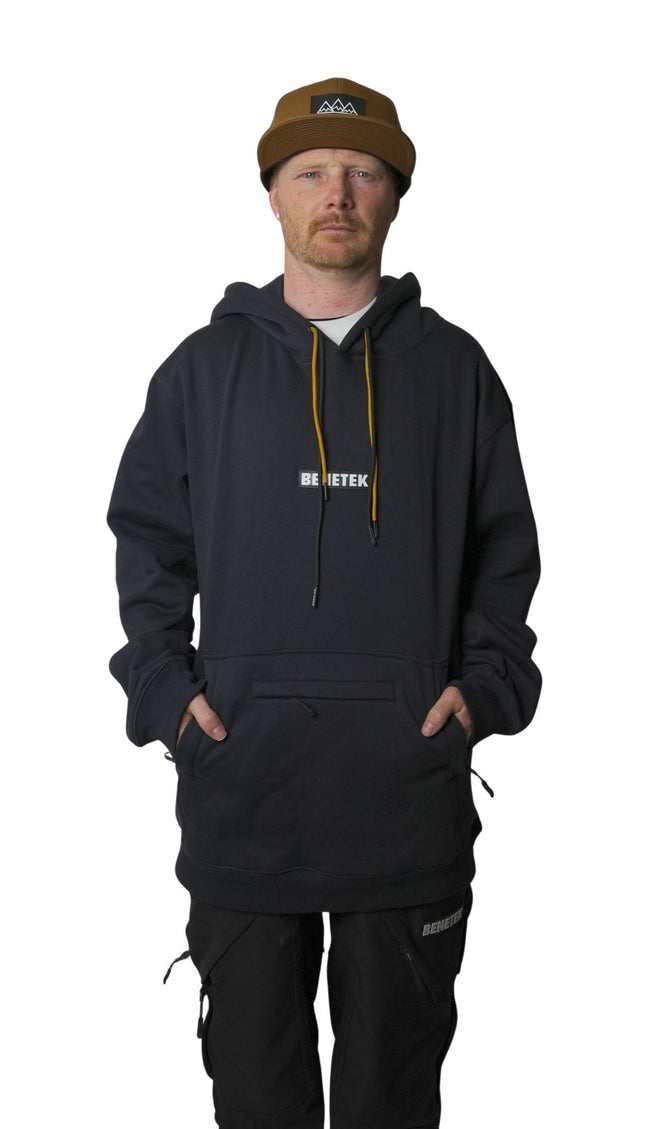 RIDING COTTON HOODIE: BLACK