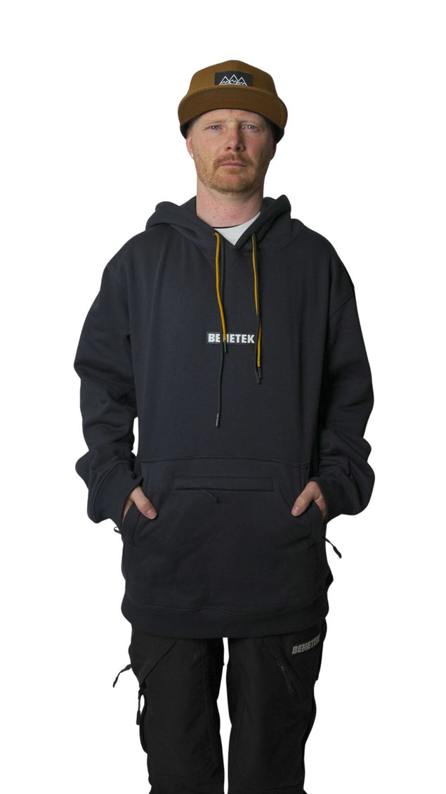 RIDING COTTON HOODIE: BLACK