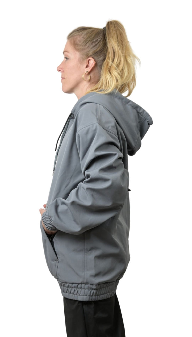 FAM WATERPROOF RIDING HOODIE: SLATE GRAY