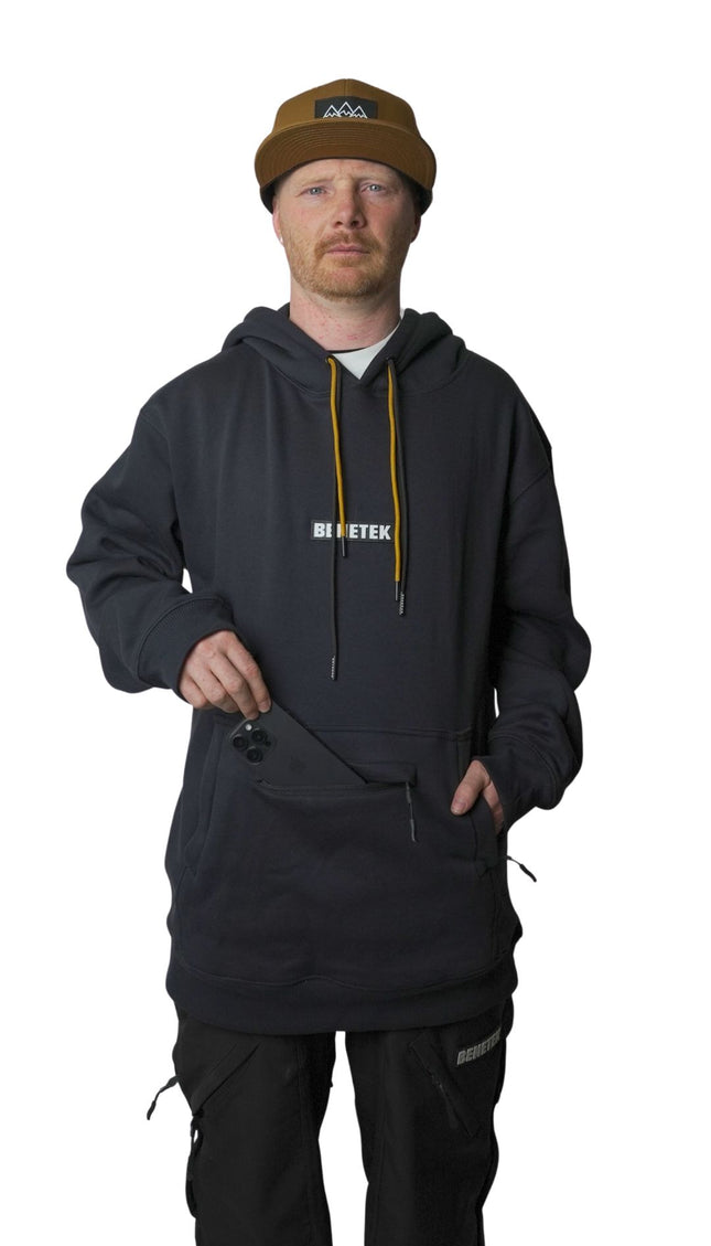 RIDING COTTON HOODIE: BLACK