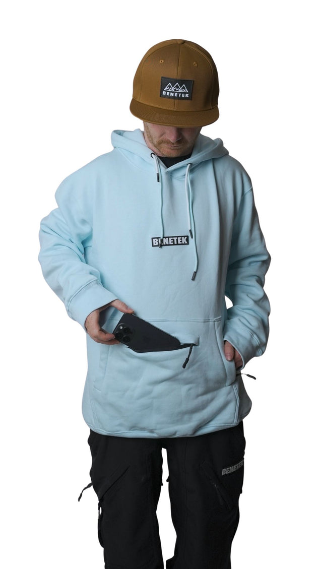 RIDING COTTON HOODIE: BABY BLUE