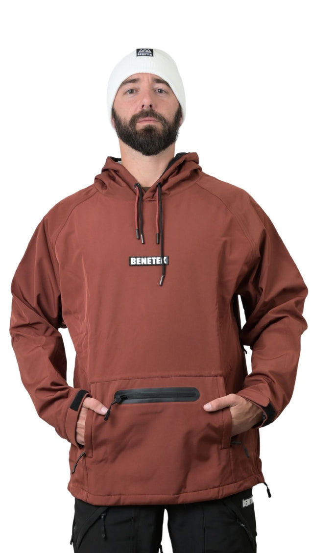 VIBE WATERPROOF TECH HOODIE: BURGUNDY