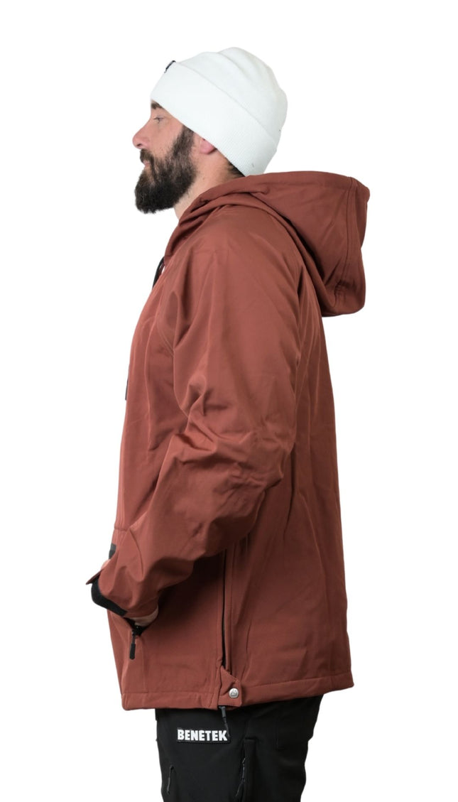 VIBE WATERPROOF TECH HOODIE: BURGUNDY