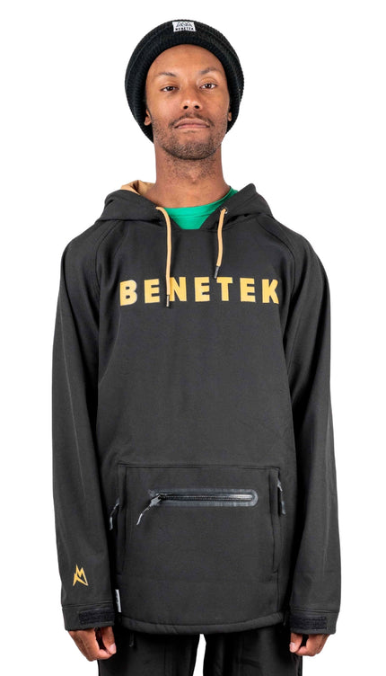 VIBE WATERPROOF TECH HOODIE: BLACK & GOLD