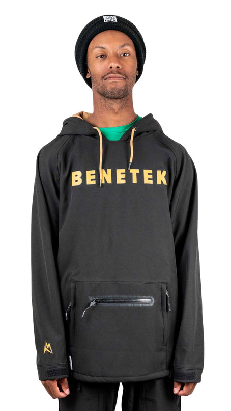 VIBE WATERPROOF TECH HOODIE: BLACK & GOLD