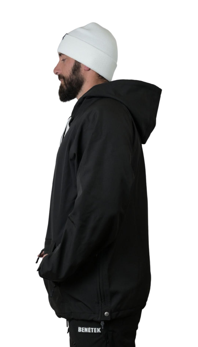 VIBE WATERPROOF TECH HOODIE: BLACK