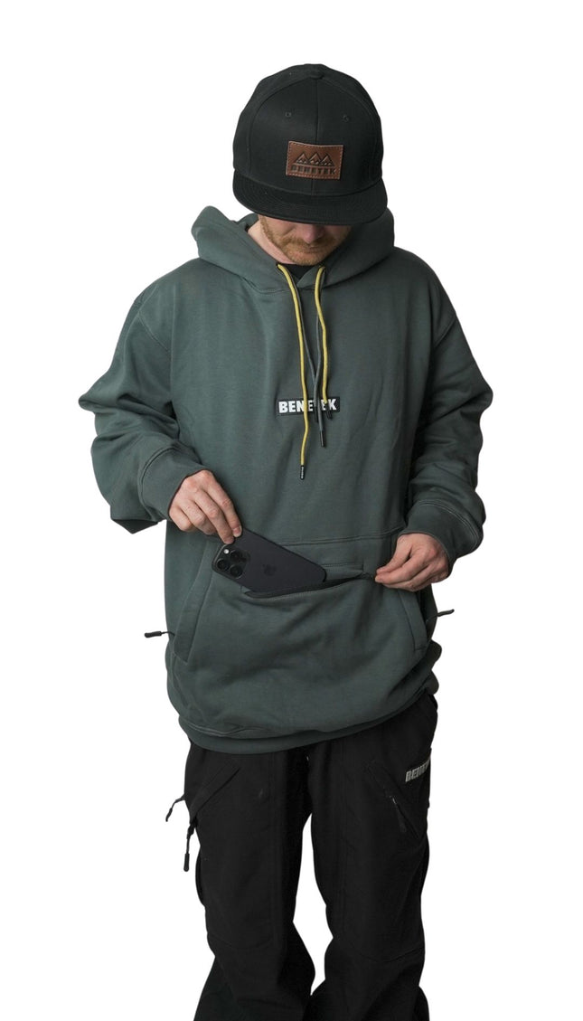 RIDING COTTON HOODIE: TIMBER SLATE