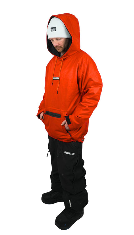 VIBE WATERPROOF TECH HOODIE: STOP SIGN RED