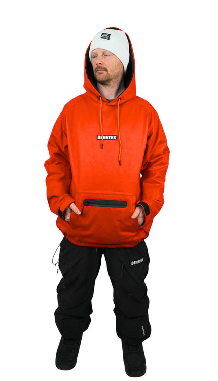 VIBE WATERPROOF TECH HOODIE: STOP SIGN RED