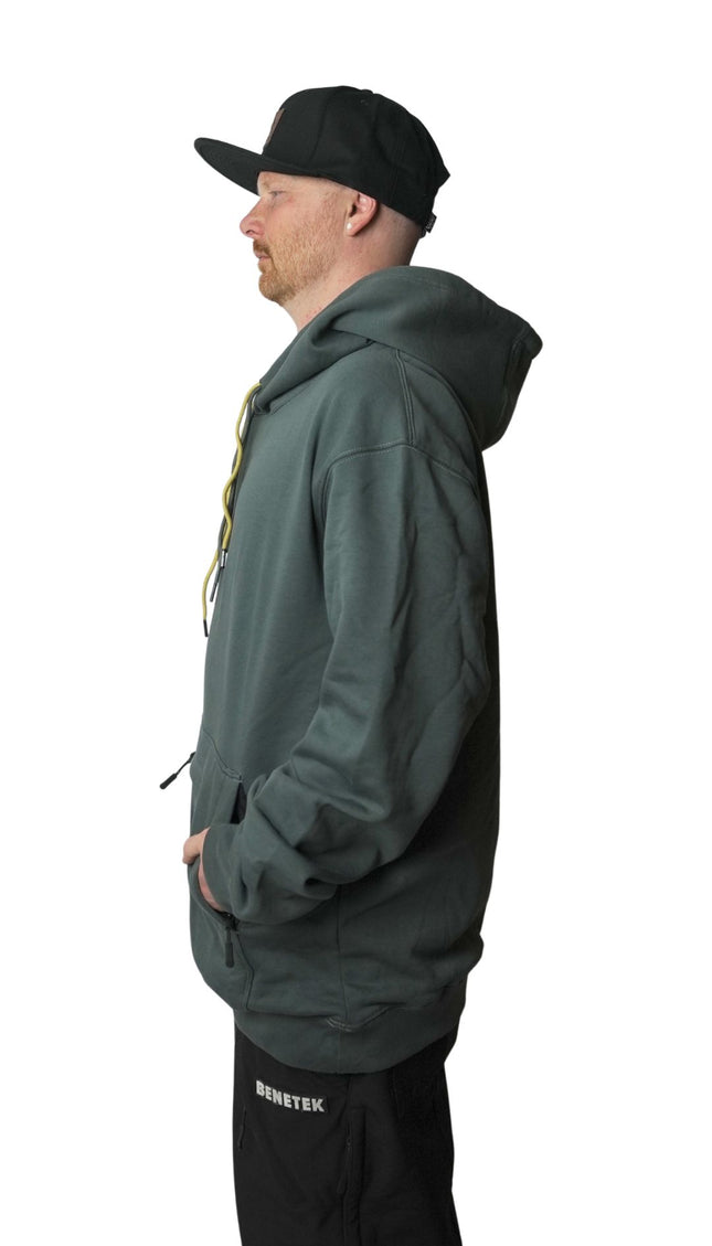 RIDING COTTON HOODIE: TIMBER SLATE