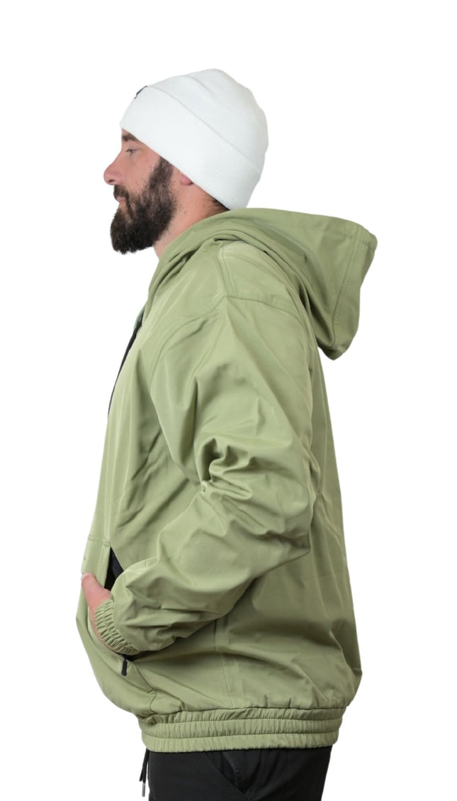 FAM WATERPROOF RIDING HOODIE: ARMY GREEN