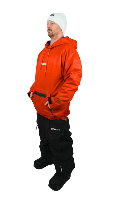 VIBE WATERPROOF TECH HOODIE: STOP SIGN RED