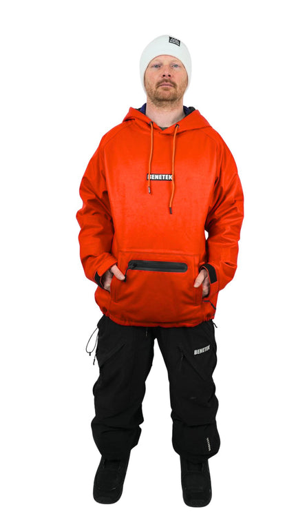 VIBE WATERPROOF TECH HOODIE: STOP SIGN RED