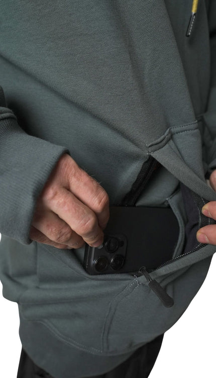 RIDING COTTON HOODIE: TIMBER SLATE