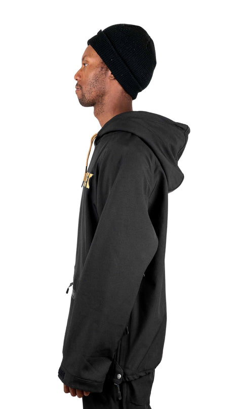 VIBE WATERPROOF TECH HOODIE: BLACK & GOLD