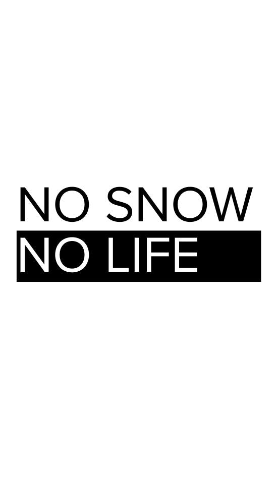 NO SNOW NO LIFE STICKER: BLACK
