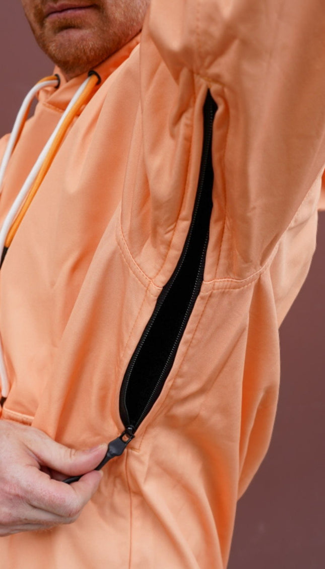 FAM WATERPROOF RIDING HOODIE: BRIGHT PEACH