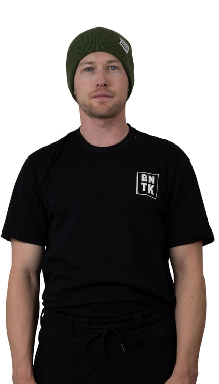 ACRYLIC BEANIE: ARMY GREEN