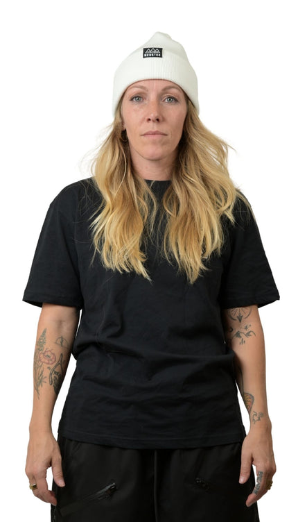 ACRYLIC BEANIE: WHITE