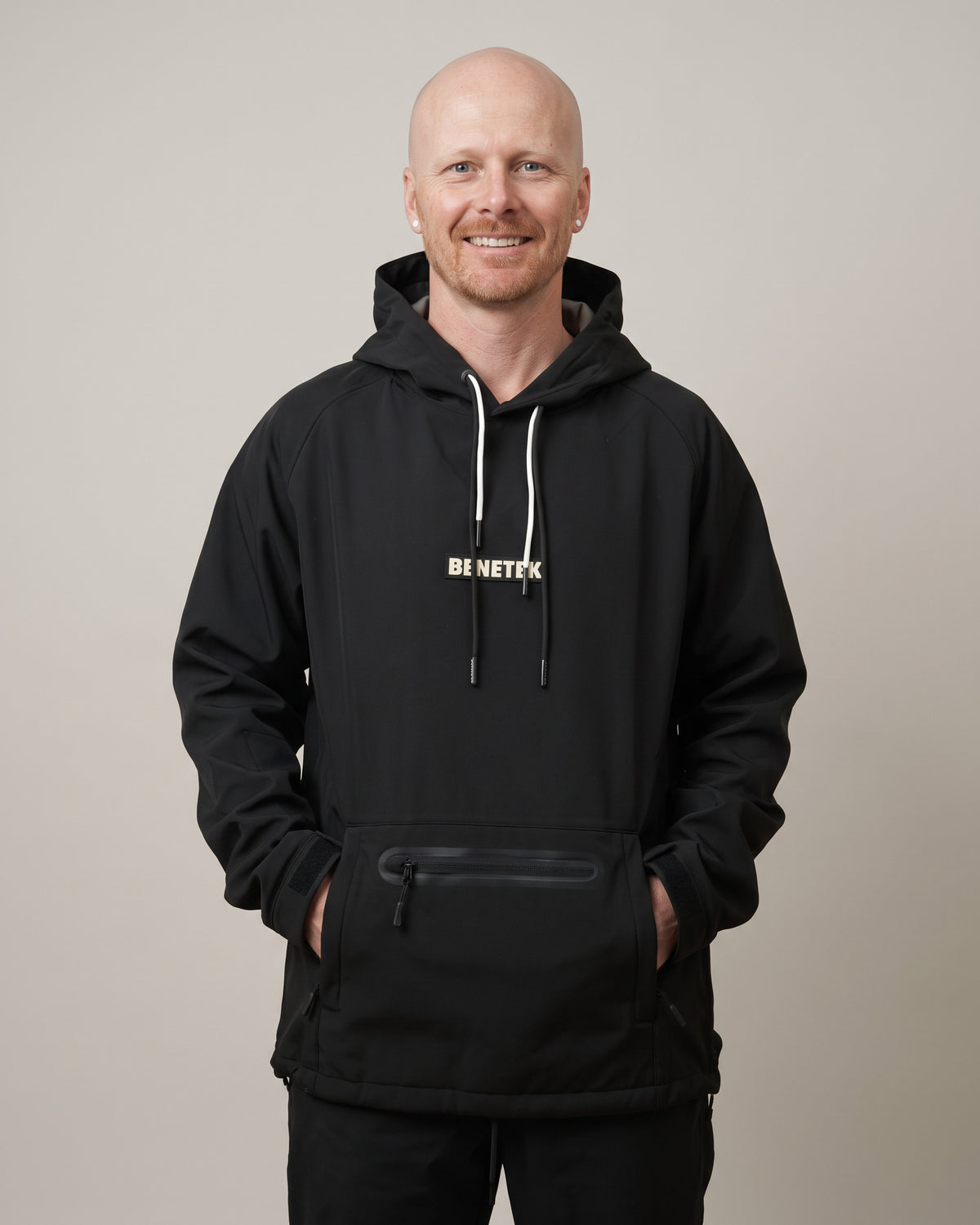 VIBE WATERPROOF TECH HOODIE: BLACK