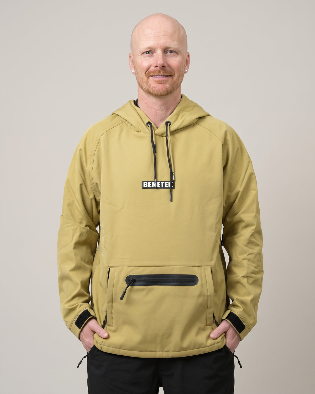 VIBE WATERPROOF TECH HOODIE: SANDSTORM