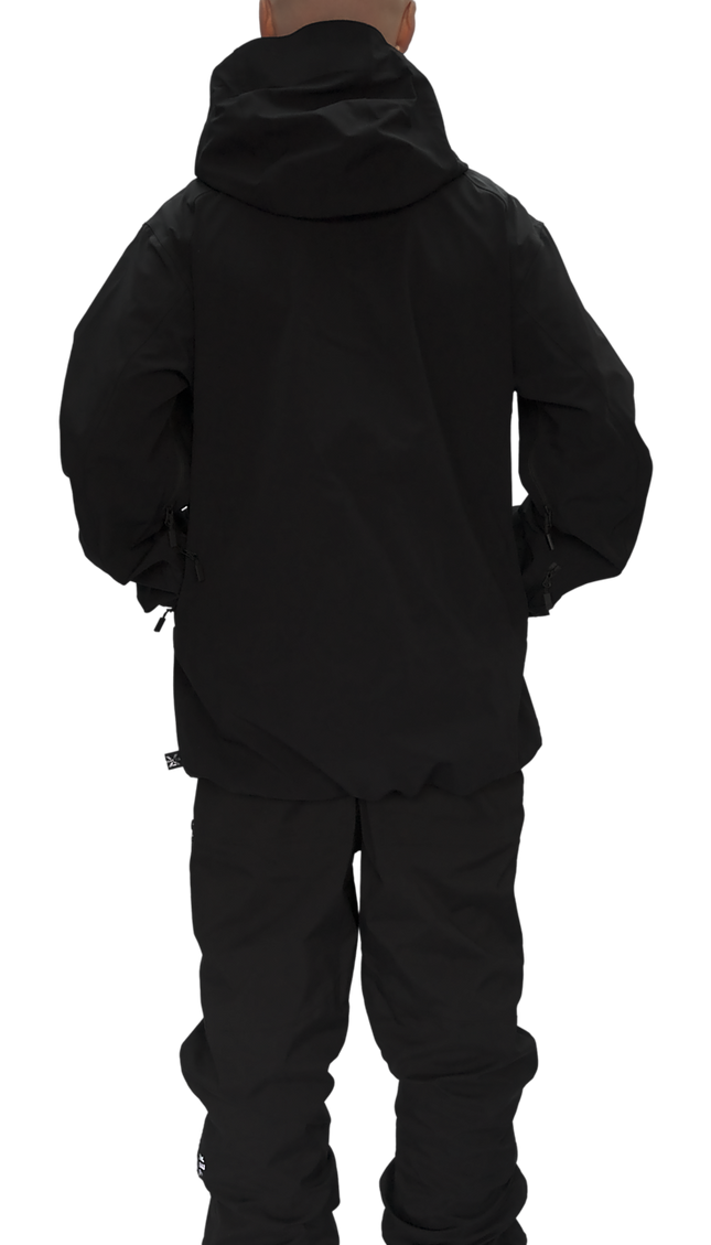 Black Focus Jacket, back view