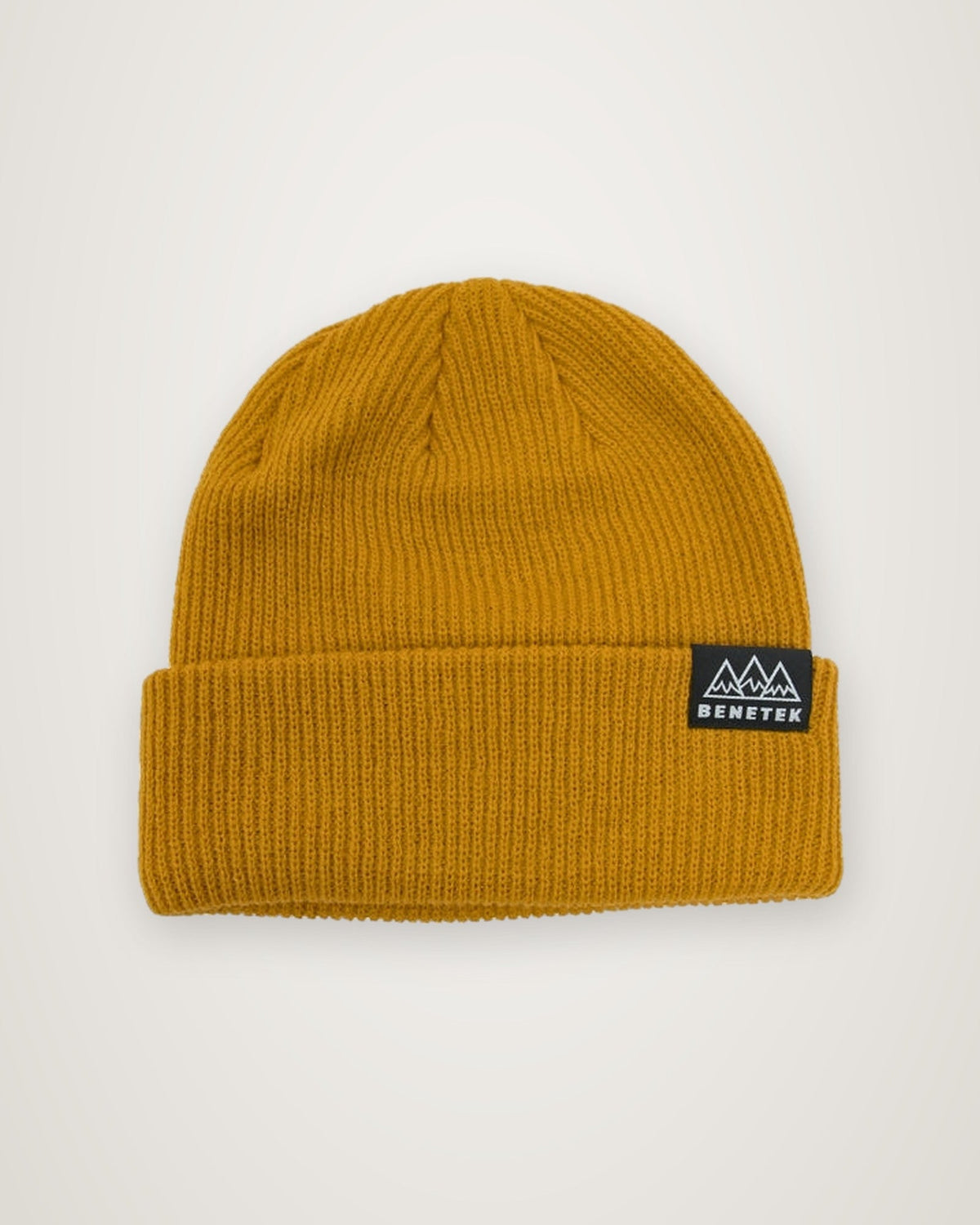 RIB KNIT BEANIE: BROWN