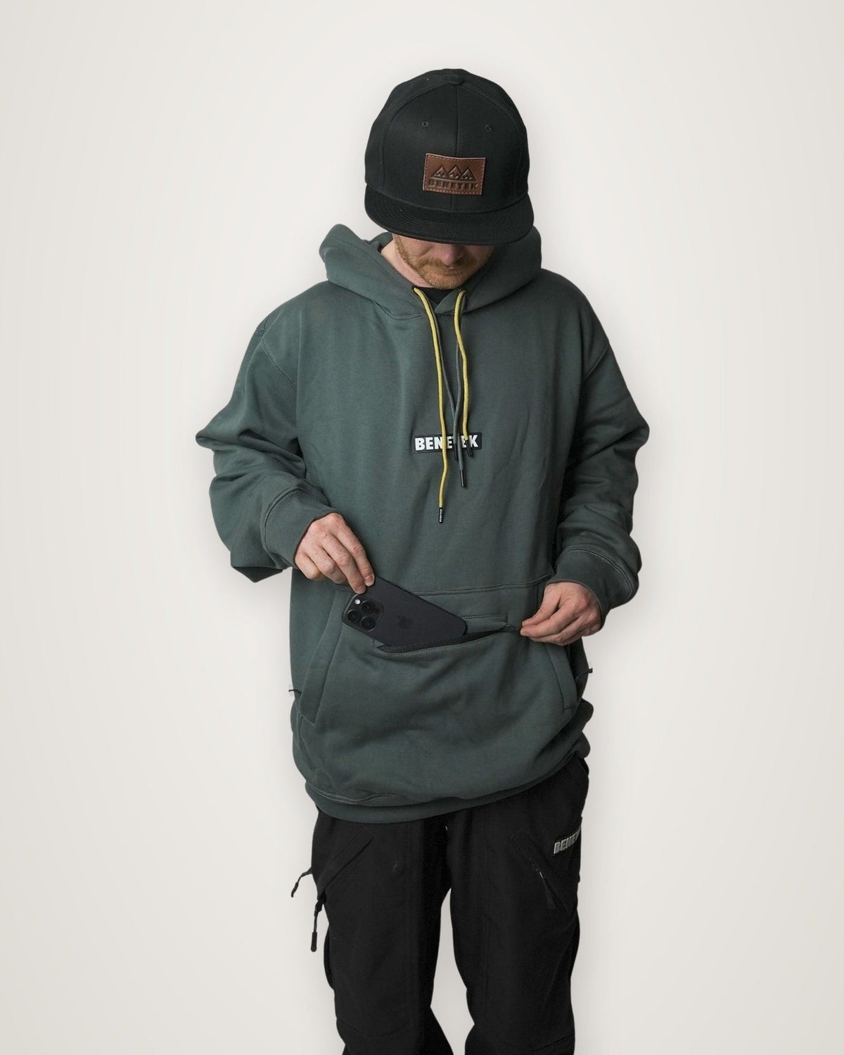 RIDING COTTON HOODIE: TIMBER SLATE