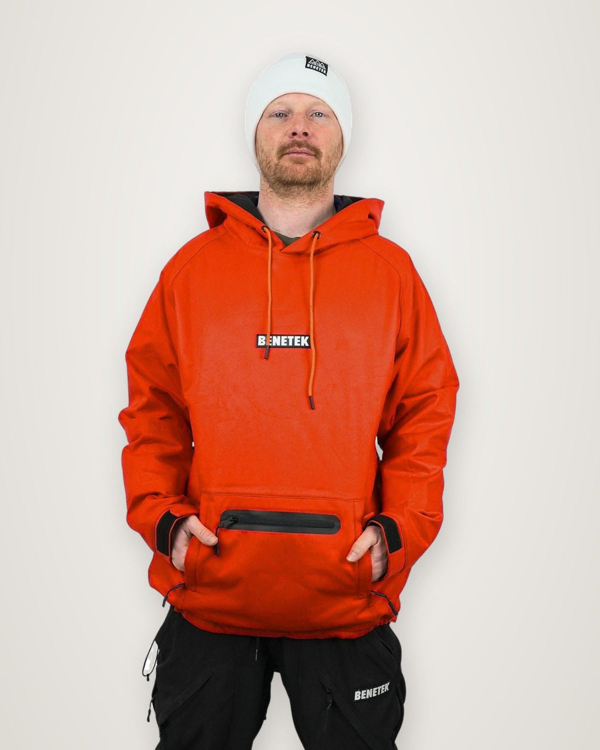 VIBE WATERPROOF TECH HOODIE: STOP SIGN RED
