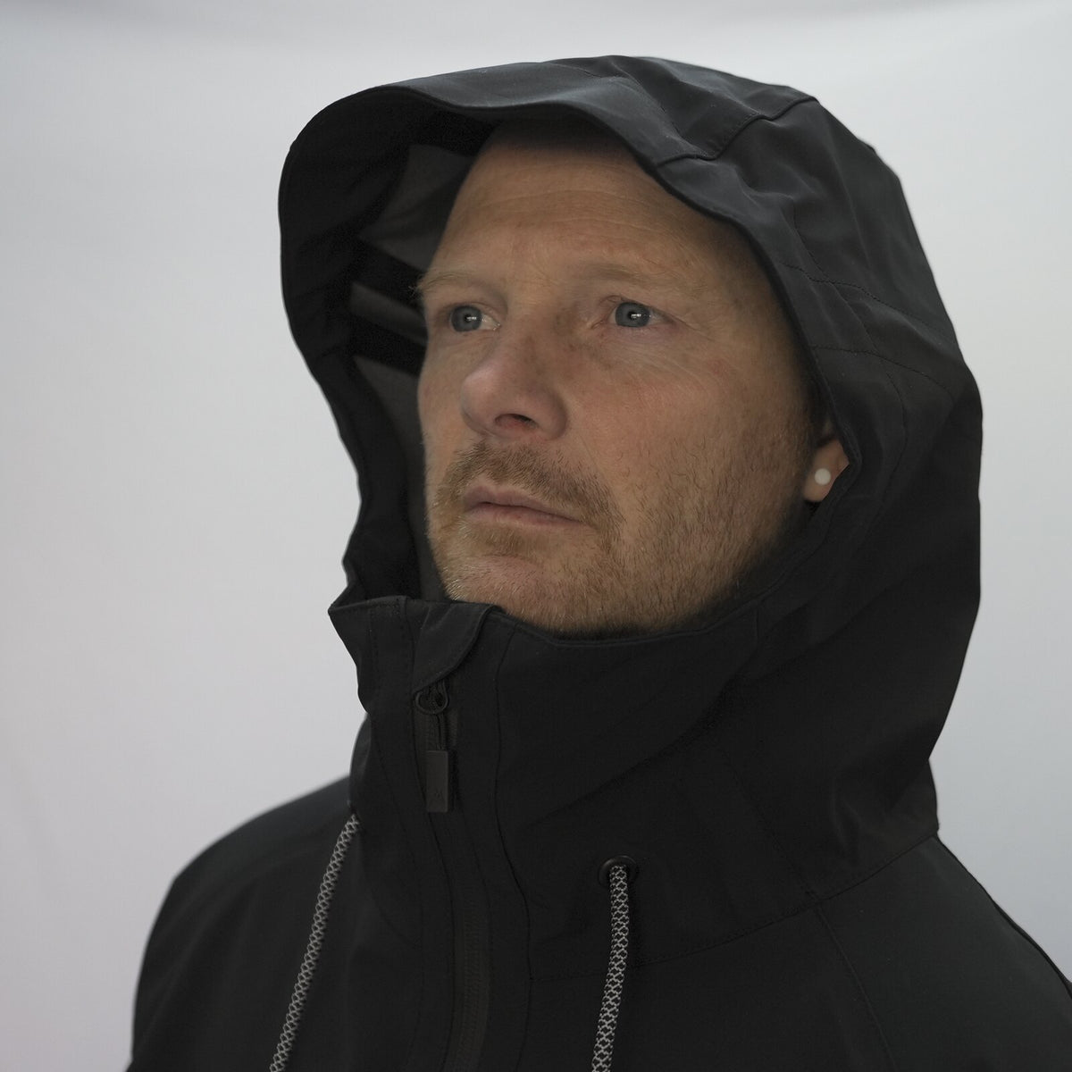 Oversized hood fits over your helmet.