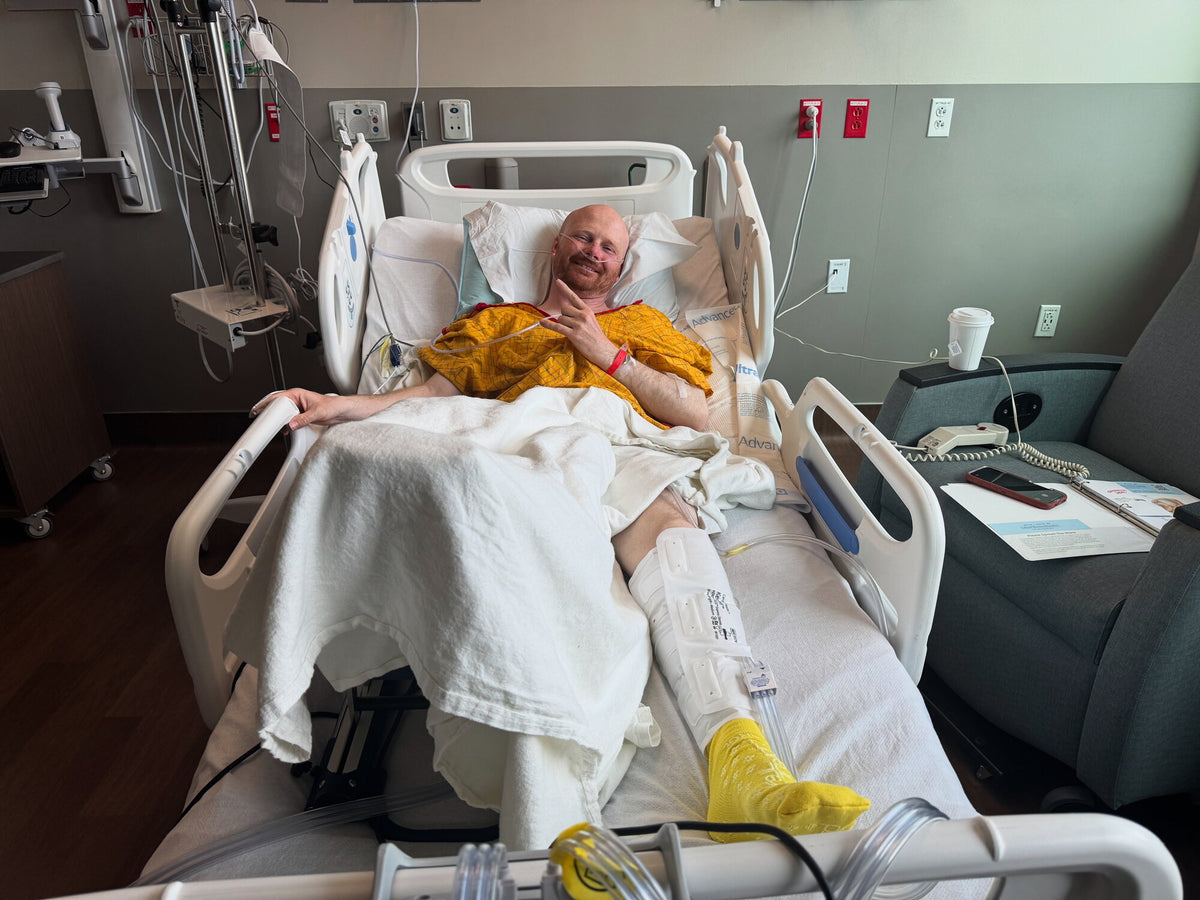 Hip surgery · Still smiling