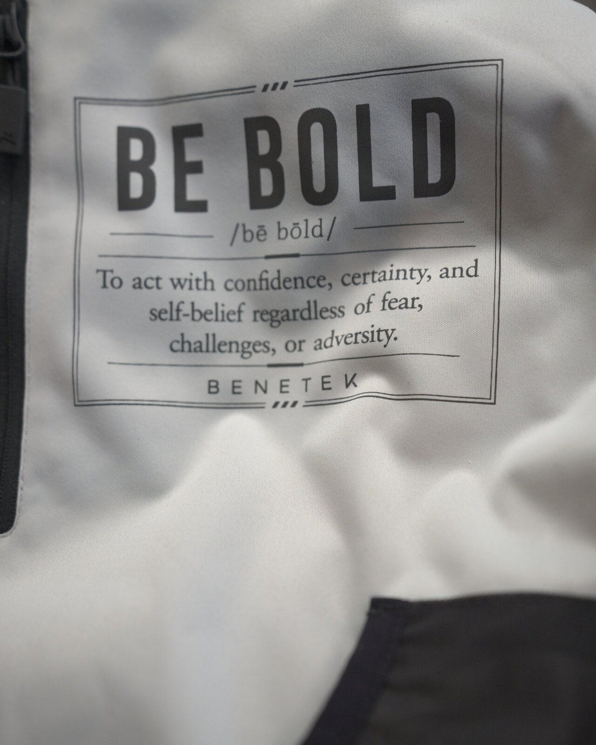 Be Bold · printed inside